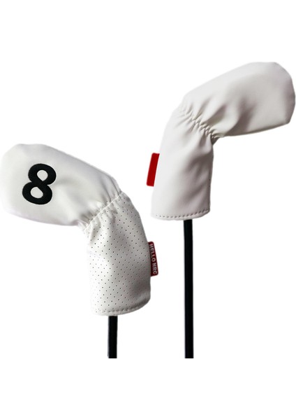 9 Adet Golf Club Demir Headcover Uzun Boyun Koruma Pu Golf Aksesuarları Beyaz (Yurt Dışından) modelleri