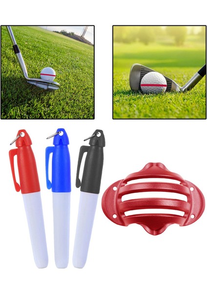 Golf Ball Hat Liner Marker Şablon Hizalama Aracı Açık Hava Spor Şablonu Kırmızı (Yurt Dışından) modelleri
