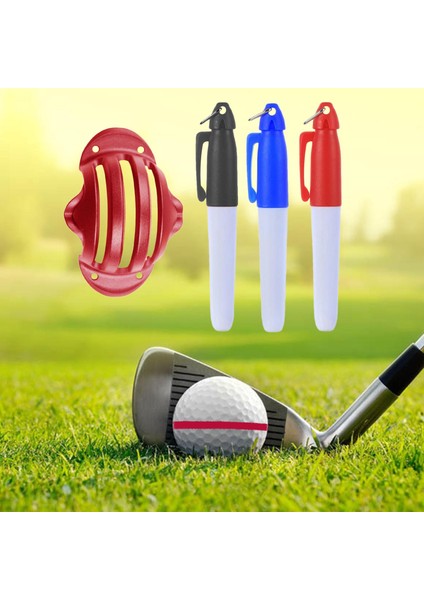 Golf Ball Hat Liner Marker Şablon Hizalama Aracı Açık Hava Spor Şablonu Kırmızı (Yurt Dışından) fırsatları