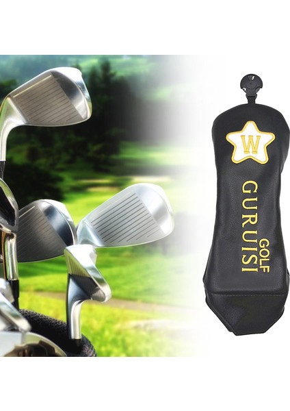 Pu Club Headcover Slip Non Slip Golf Ahşap Kafa Kapağı Koruyucu Aksesuarlar W Siyah 13.8 x 4.7 inch (Yurt Dışından) modelleri