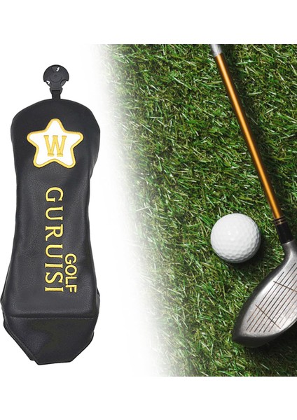 Pu Club Headcover Slip Non Slip Golf Ahşap Kafa Kapağı Koruyucu Aksesuarlar W Siyah 13.8 x 4.7 inch (Yurt Dışından) indirimleri