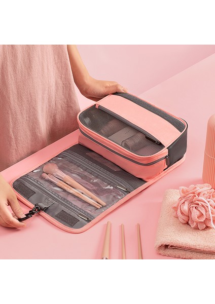 Lovehome Çok Bölmeli Büyük Kapasiteli Seyahat Çantası - Pembe (Yurt Dışından)