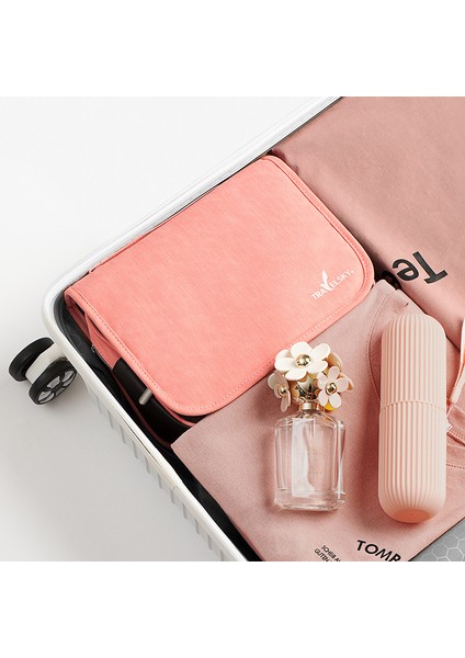 Lovehome Çok Bölmeli Büyük Kapasiteli Seyahat Çantası - Pembe (Yurt Dışından)