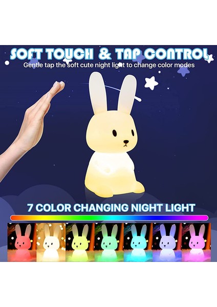 Çocuklar Için LED Karikatür Figürlü Gece Lambası - Beyaz (Yurt Dışından) fiyatları