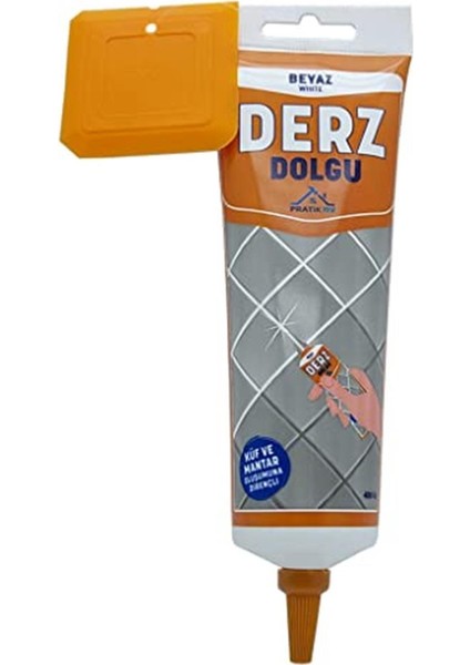 Marka: Pratik Fix Gaga Uçlu Derz Dolgu Beyaz 400 Gr, Küf ve Mantar Oluşumuna Dirençli Hazır Derz Do