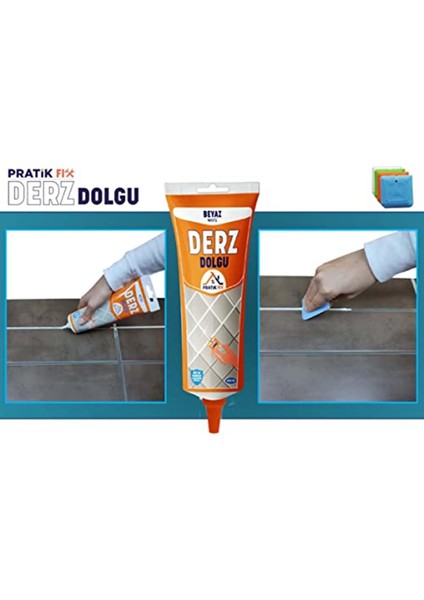 Marka: Pratik Fix Gaga Uçlu Derz Dolgu Beyaz 400 Gr, Küf ve Mantar Oluşumuna Dirençli Hazır Derz Do
