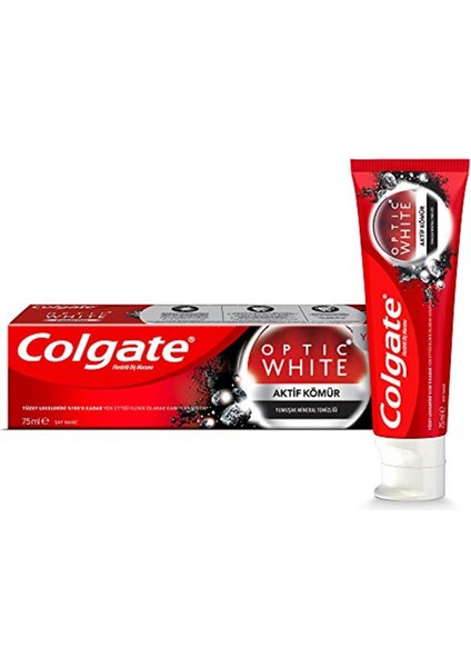 Optik Beyaz Aktif Kömür Diş Macunu 75 ml