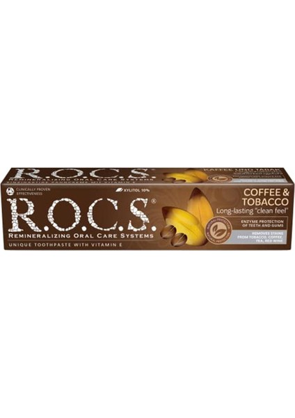 R.o.c.s. Coffee&tobacco Lekelere Karşı Diş Macunu 1 Paket(1 x 74 G) Kategori: Diş Macunu