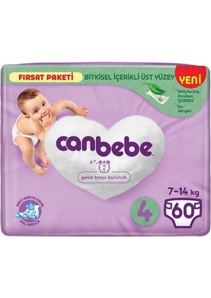 Bebek Bezi Fırsat Paketi No:4 7-14 kg 60'lı