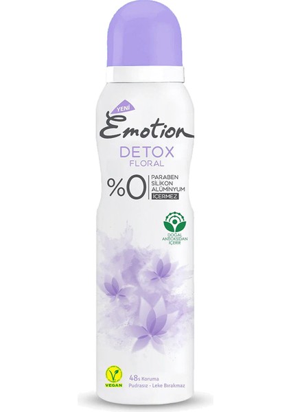 2 Adet Detox Floral Kadın Deodorant Sprey 150 ml