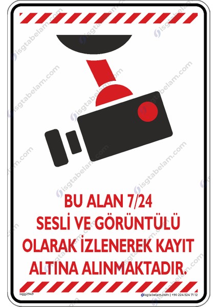 Bu Alan 7/24 Sesli ve Görüntülü Olarak Izlenerek Kayıt Altına Alınmaktadır