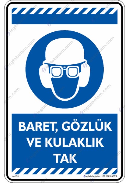 Baret,gözlük ve Kulaklık Tak/25x35cm/Etiket