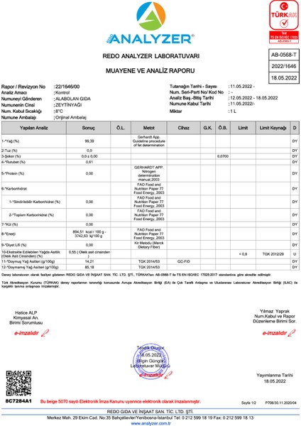 Güney Ege Natürel Sızma Zeytinyağı 1000 ml