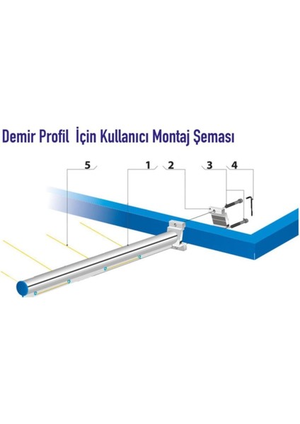 Balkon Çamaşır Kurutma Askısı Askılığı Kare Profil Pks 02