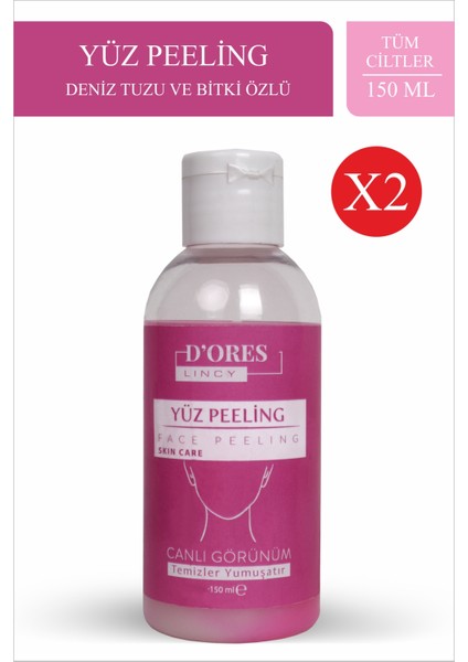 2 X Yüz Peeling Face Peeling Deniz Tuzu Ve Bitki Özlü , Besler Ve Parlatır