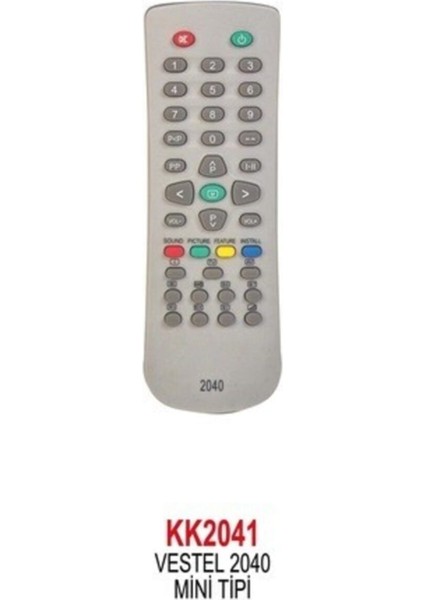 Televizyon Kumandası 2040 Mini Tipi Tv Tüplü Uzaktan Televizyon Kumandası KK2041