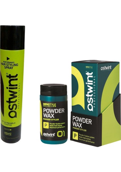 Hair Sytling Spray 400 Ml+Ostwint Saç Şekillendirici Pudra Yeşil 20 Gr