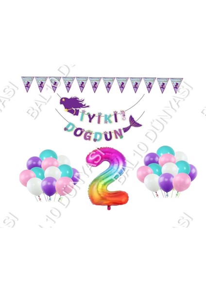 Deniz Kızı 2 Yaş Doğum Günü Parti Seti