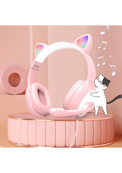 Pc Oyunları Için Kedi Kulak Kulaklığı Akıllı Telefonlar Tv Online Öğretim Pembe (Yurt Dışından) fiyatları