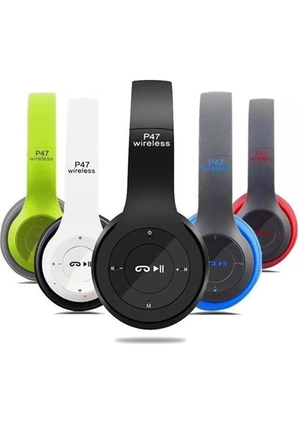 Çok Finiyonal Kablosuz Stereo Bluetooth Kulaklıklar Mp3 Pansiyon Fm Radyo Kulaklık Siyah (Yurt Dışından)