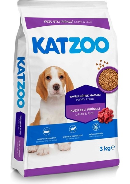 Kuzu Etli Pirinçli Yavru Köpek Maması 3 kg