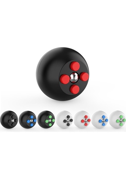2 Pcs Gyro Gökkuşağı Top Parmak Uçuk Dekompresyon 10 Delikli Rubik Küp Oyuncakları (Beyaz)(Yurt Dışından)