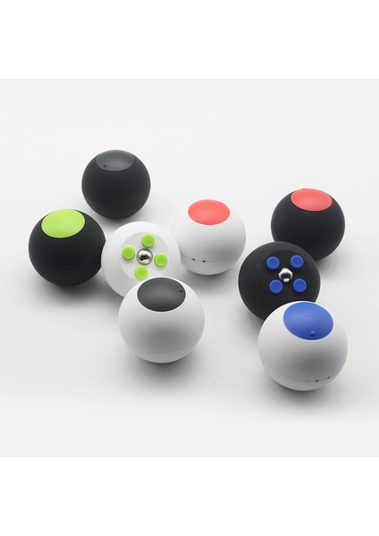 2 Pcs Gyro Gökkuşağı Top Parmak Uçuk Dekompresyon 10 Delikli Rubik Küp Oyuncakları (Beyaz)(Yurt Dışından)