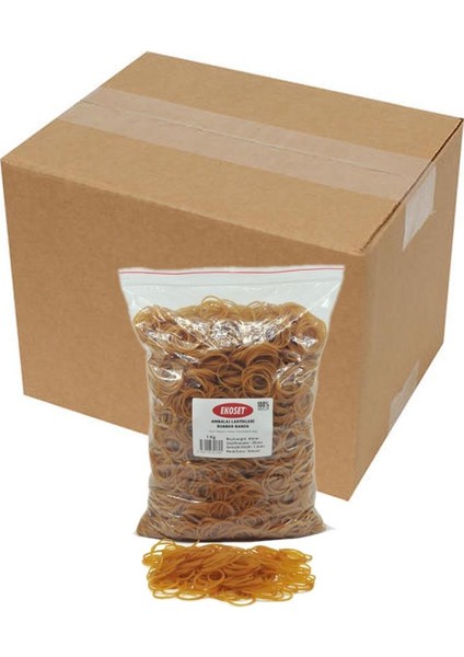 40MM Kauçuk Paket Ambalaj Lastiği 12KG Koli