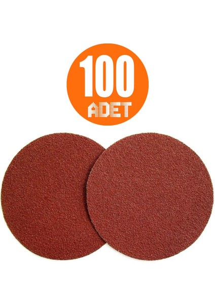 (100 Adet) Cırt Zımpara 115 mm Spiral Avuç Taşlama 100 Kum