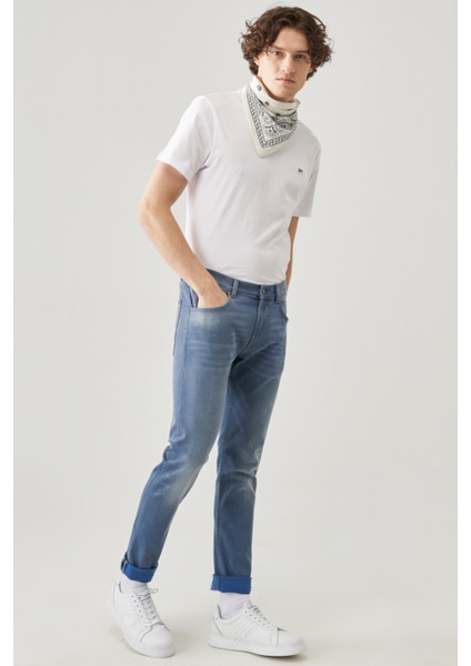 Luke Slim Tapered Fit Normal Bel Esnek Jean Kot Pantolon modelleri