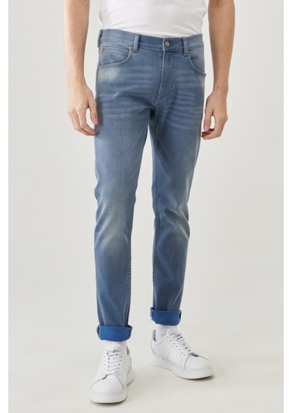 Luke Slim Tapered Fit Normal Bel Esnek Jean Kot Pantolon fırsatları