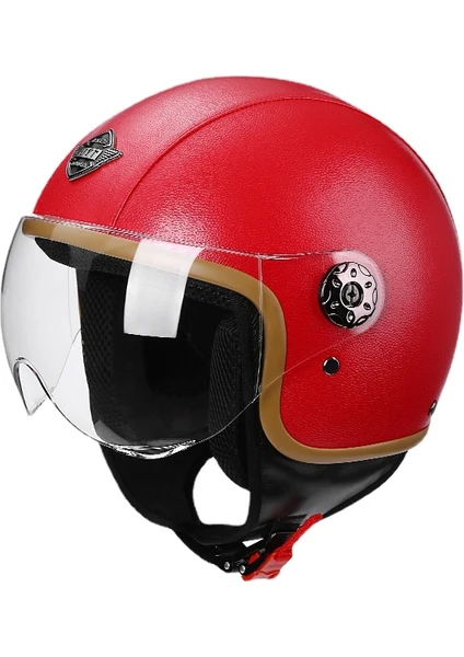 Retro Motosiklet Kaskı Yarım Kask (Yurt Dışından)