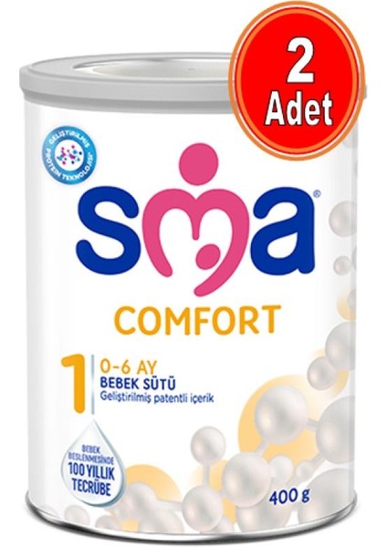Comfort 1 Bebek Devam Sütü 400GR - 0-6 Ay Bebek Maması 2 Adet