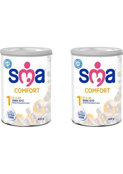 Comfort 1 Bebek Devam Sütü 400GR - 0-6 Ay Bebek Maması 2 Adet