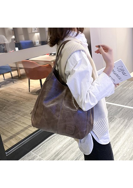 Moda El Çantası Çanta Çanta Çanta Kadın Kızlar Seyahat Yumuşak Pu Omuz Çantası Kahve(Yurt Dışından) fiyatları