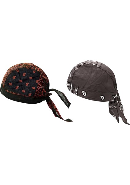 Korsan Şapkalar Bandana Beanie Rap Kask Astar Baş Sargısı Atar Eşarp Kahverengi Çiçek