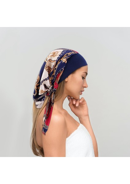 Kadın Beanie Şapka Kanser Saç Bakımı Gecesi Uyku Yumuşak Festival Sargısı Swal Teaves Zinciri Donanma fırsatları