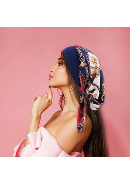 Kadın Beanie Şapka Kanser Saç Bakımı Gecesi Uyku Yumuşak Festival Sargısı Swal Teaves Zinciri Donanma indirimleri