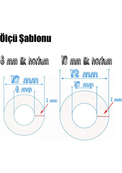 Şeffaf Terazi Hortumu Termosifon Otomobil Kapı Fitili 10 Mm-5 Metre modelleri