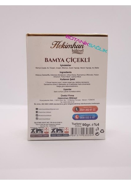 Bamya Çiçekli Çay 45 Süzen Poşet fiyatları