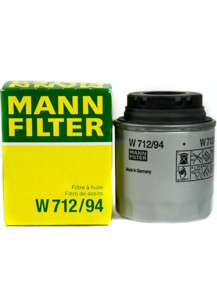 Volkswagen Eos (1f7, 1f8) 1.4 Tsı 90KW 122HP Yağ Filtresi W712/94 Mann