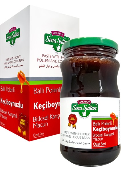 Glikozsuz Ballı Polenli Keçiboynuzlu Bitkisel Karışımlı Macun Özel Seri 420 gr