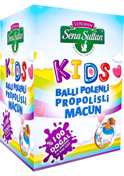Kids Ballı Polenli Propolisli Bitkisel Karışımlı Macun Kakaolu 235 gr
