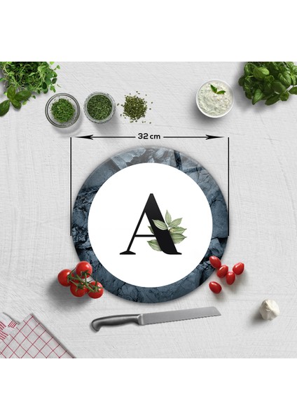 Cam Kesme Tahtası - Cam Kesme Tablası | Harfli Tasarım | Çap32cm fiyatları