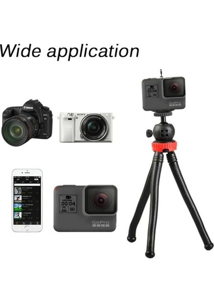 Esnek Flexible Tripod Kamera Profesyonel Telefon Tutucu 360 Derece 30 cm