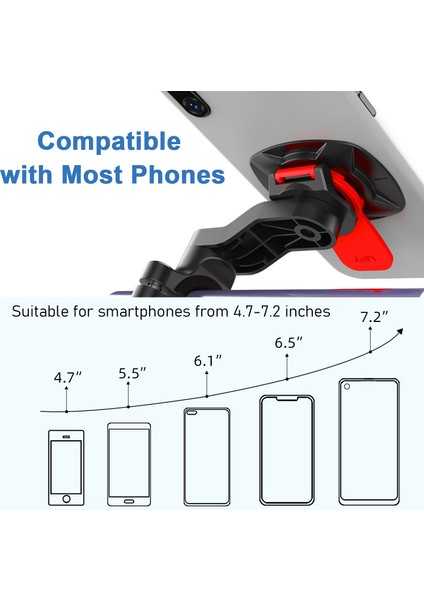 Bisiklet Elektrikli Araç Motosiklet Cep Telefonu Tutacağı Paket Servis Navigasyon Sürme Darbeye Dayanıklı Bisiklet Dönen Cep Telefonu Tutacağı (Yurt Dışından) fırsatları