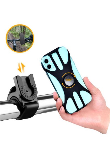 Bisiklet Telefon Tutucu Motosiklet Telefon Navigasyon Tutucu Paket Servis Araç Tutucu Çıkarılabilir (Yurt Dışından)