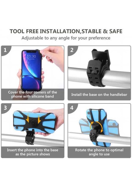 Bisiklet Telefon Tutucu Motosiklet Telefon Navigasyon Tutucu Paket Servis Araç Tutucu Çıkarılabilir (Yurt Dışından) fiyatları