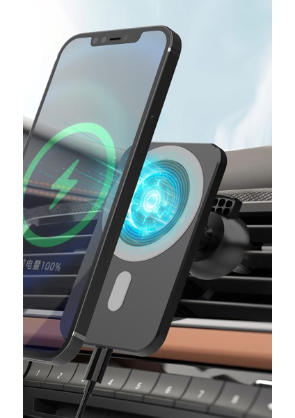 Yeni Araba Kablosuz Şarj Cihazı Manyetik Hızlı Şarj Araba Navigasyon Braketi Kablosuz Şarj Araç Telefonu Braketi (Yurt Dışından)
