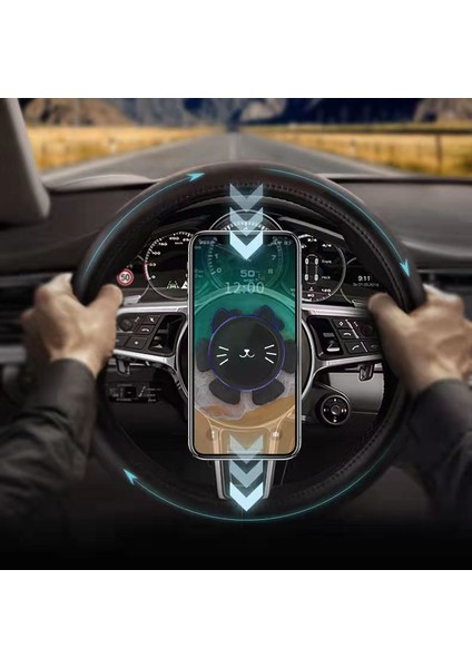 Yeni Yaratıcı Şanslı Kedi Direksiyon Yerçekimi Araç Telefonu Tutacağı Çok Fonksiyonlu Araç Navigasyon Telefon Tutacağı (Yurt Dışından) modelleri
